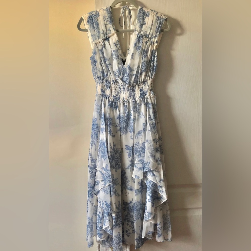 BCBG Max Azria Floral Print Sleeveless Midi Dress- New Without Tag Size S - Picture 3 of 6